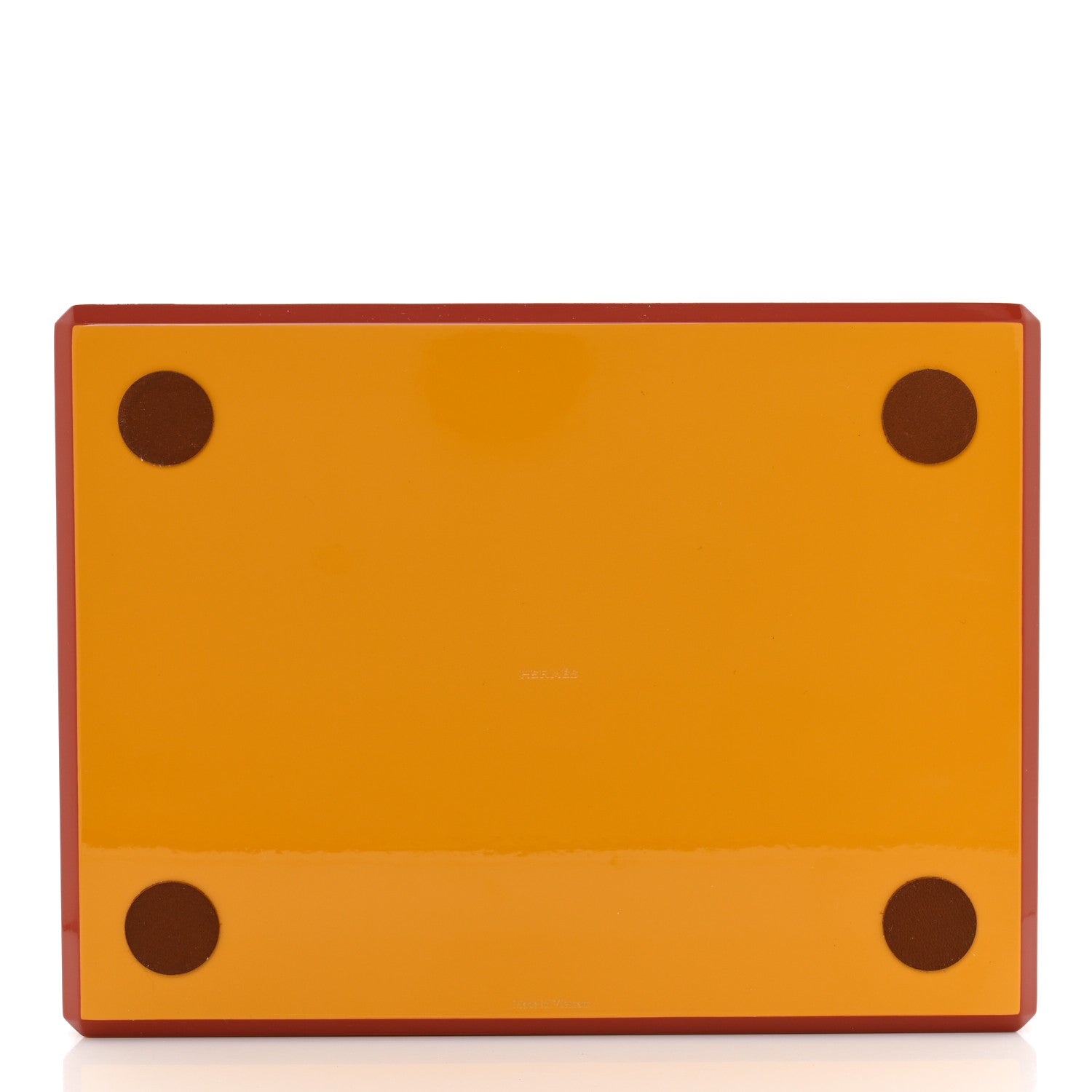 Hermes Lacquered Wood Facettes Watch Box Curry 5 of 11