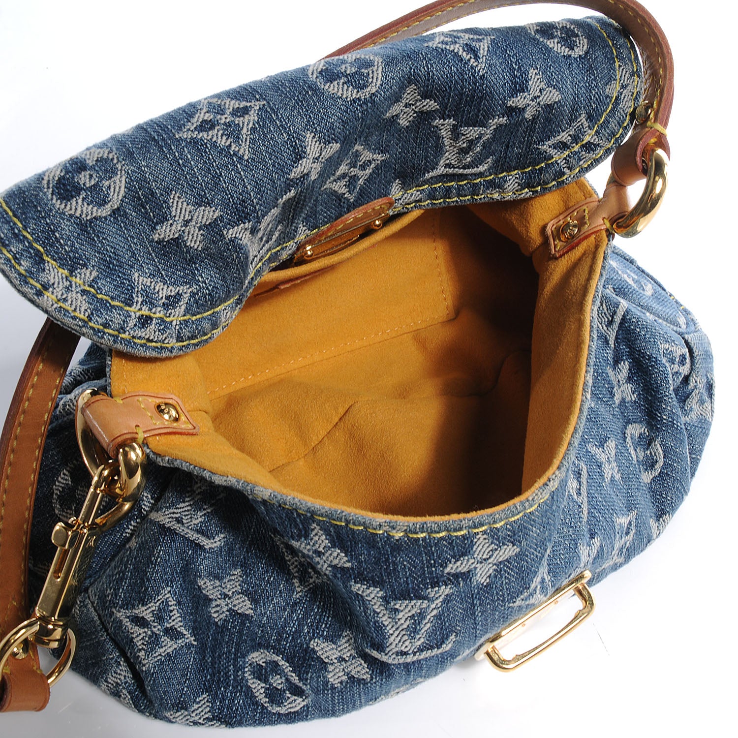 Louis Vuitton Monogram Denim Mini Pleaty Blue 5 of 8