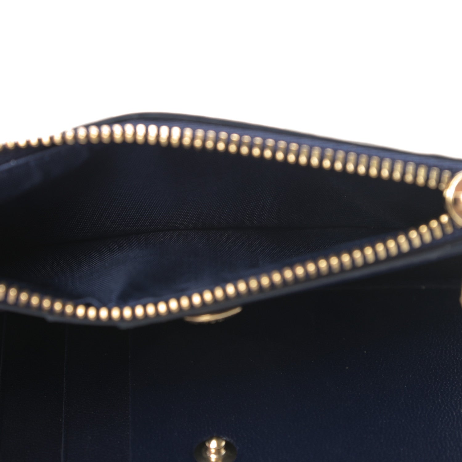 Christian Dior Grained Calfskin Cannage Diorama Wallet Blue 6 of 9