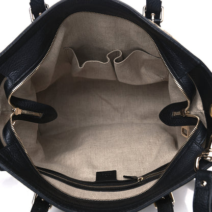 Gucci Monogram Cellarius Calfskin Tote Beige Ebony Black 4 of 11