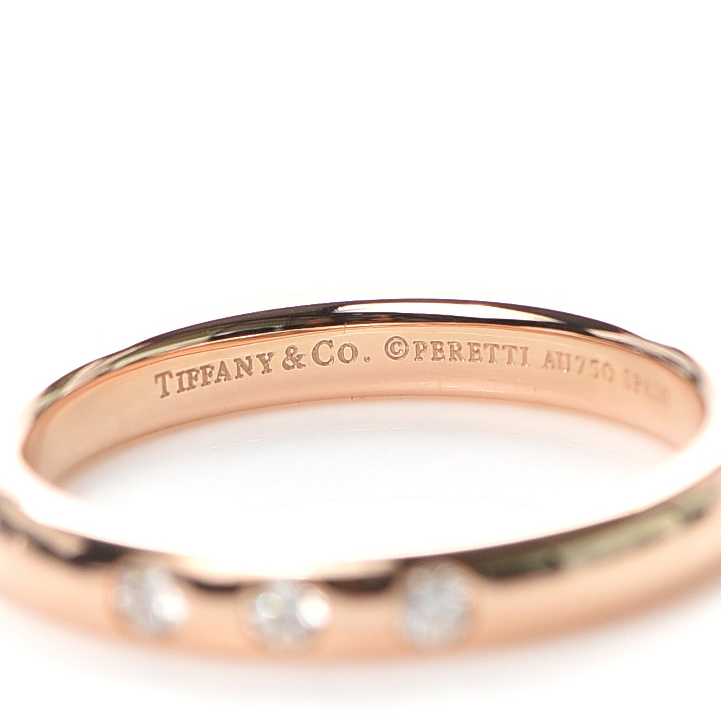 18K Rose Gold Diamond Stacking Band Ring 49 5