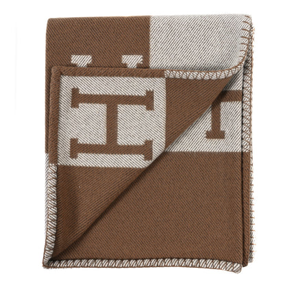 Hermes Wool Cashmere Avalon Blanket Ecru Camel 2 of 3