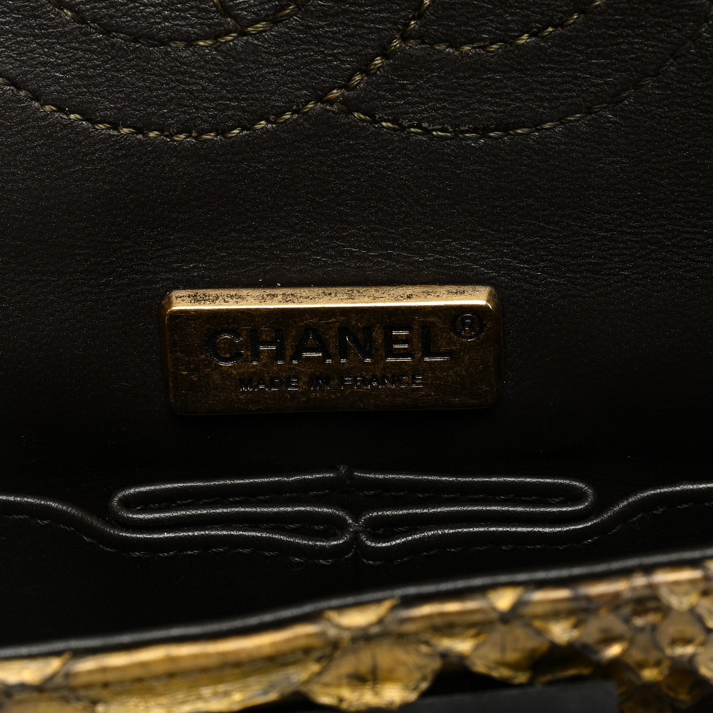 Snakeskin 2.55 Reissue Mini Flap Brown
