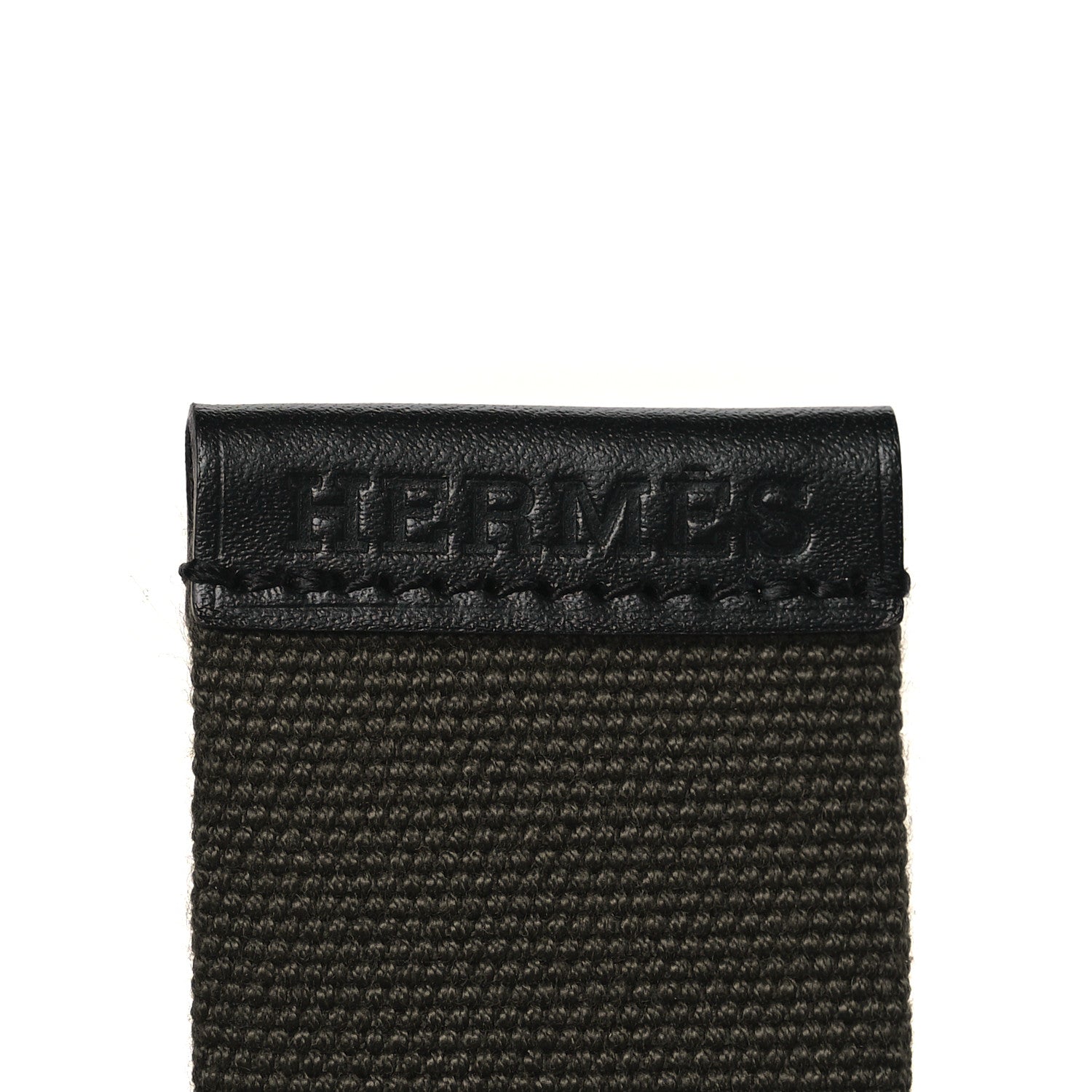 Hermes Canvas Strap Tethys 30 Belt Black Titanium L Khaki So Black 4 of 6