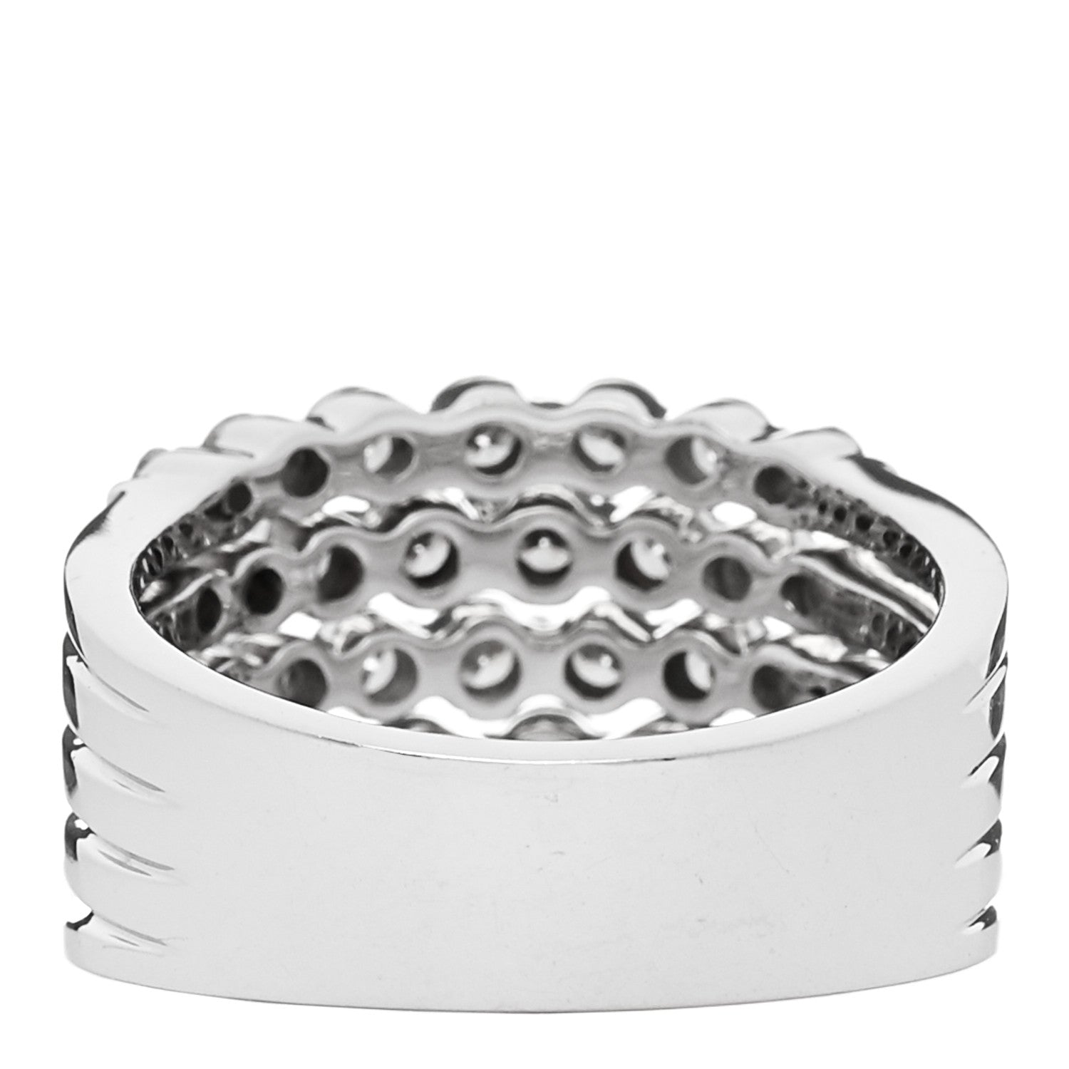 Parker & West by FASHIONPHILE 14K White Gold Diamond 1.90ctw Five Row Band Ring 53 6.25 4 of 10