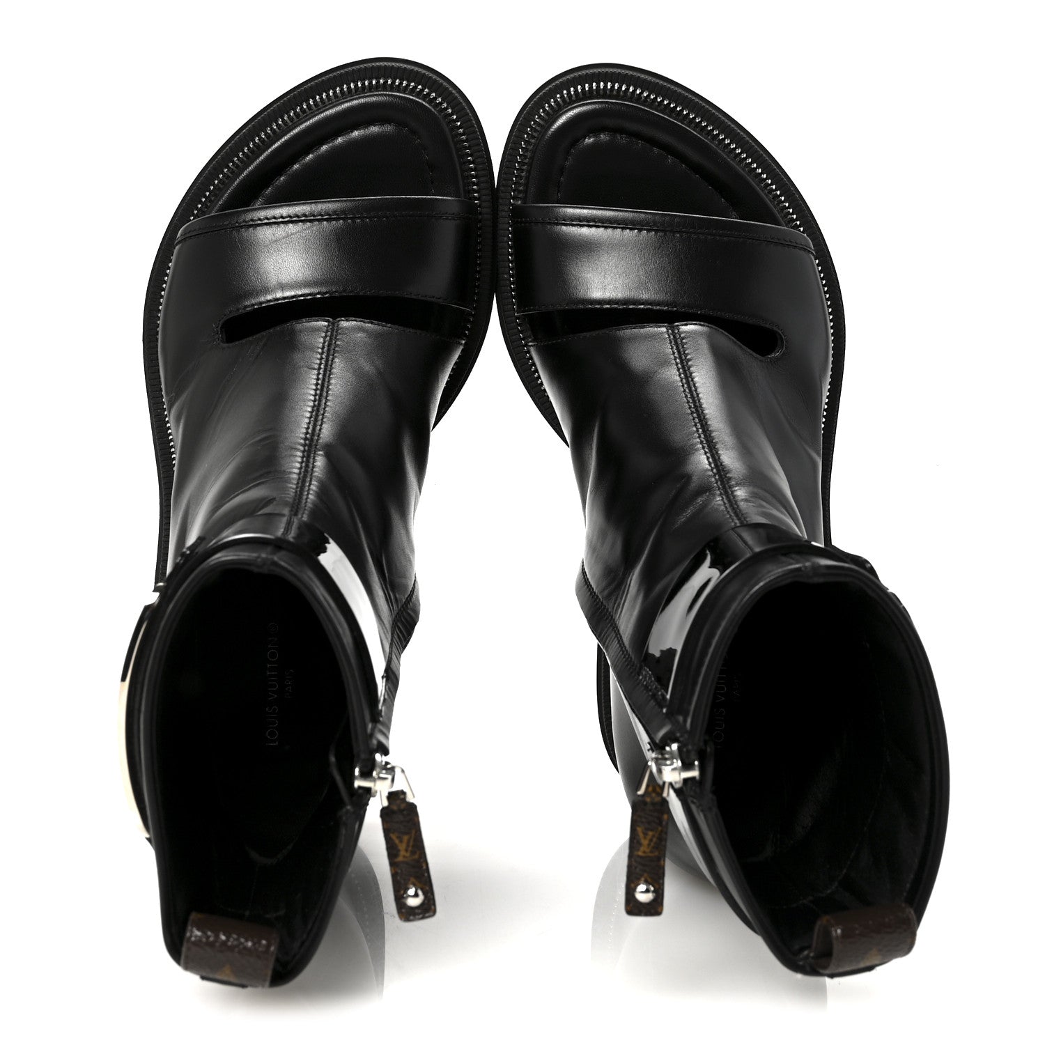 Louis Vuitton Calfskin Moonlight Boots 36.5 Black 2 of 8