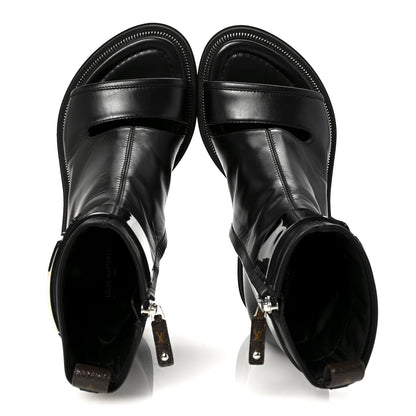 Louis Vuitton Calfskin Moonlight Boots 36.5 Black 2 of 8