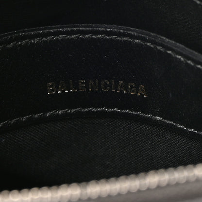 Balenciaga Shiny Calfskin Logo Crocodile Embossed XXS Ville Top Handle Bag Gray 6 of 15