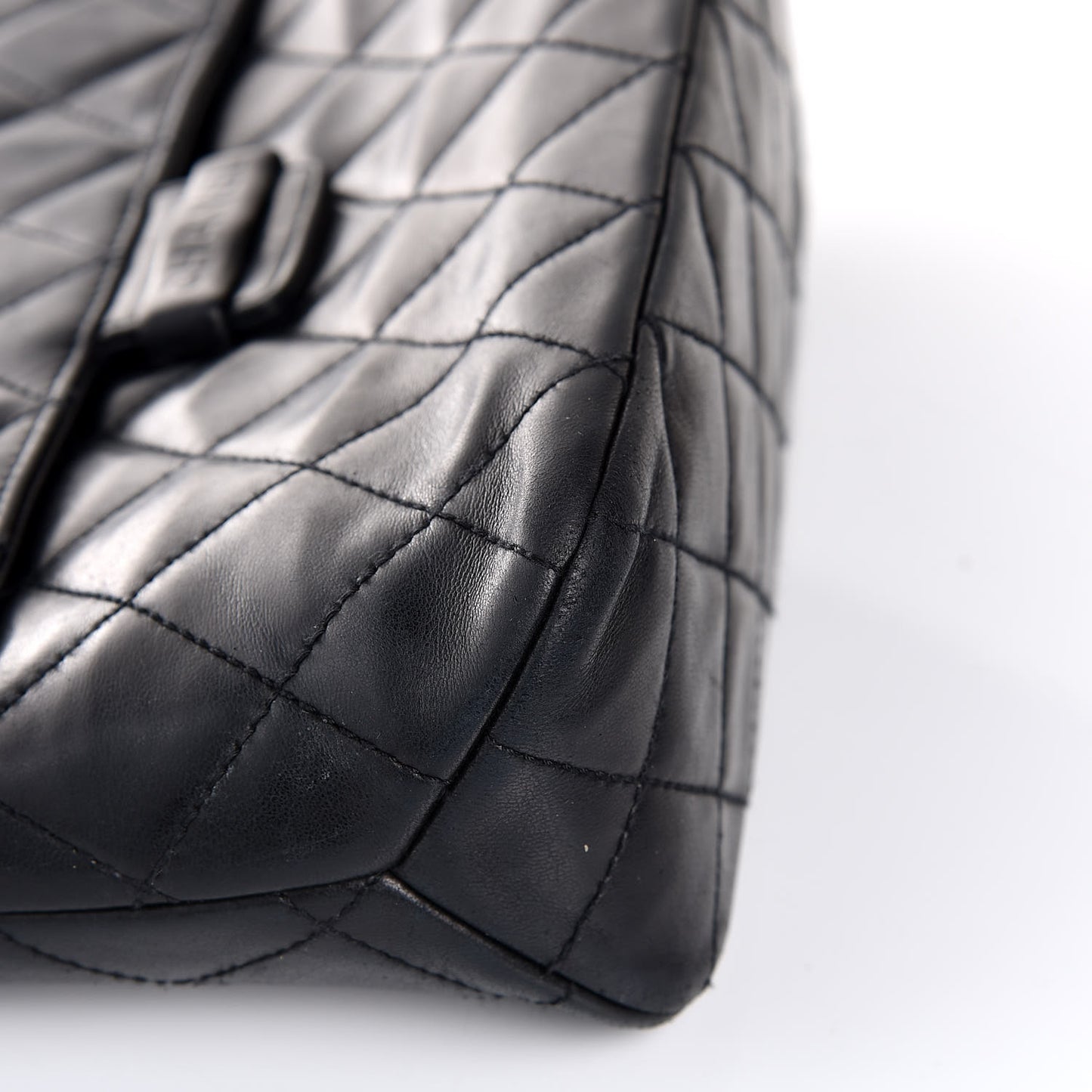 Lambskin Quilted Flap Black