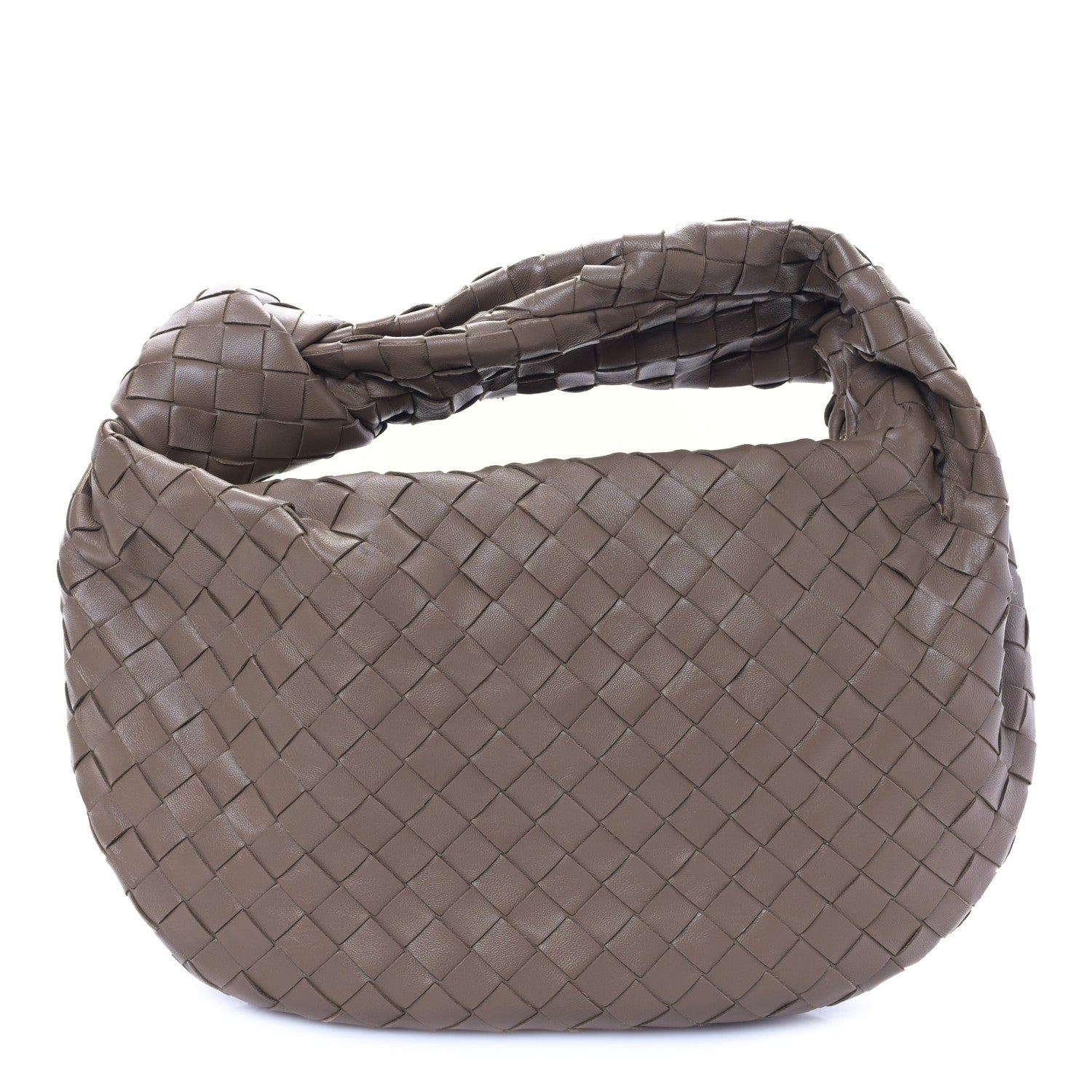 Bottega Veneta Nappa Intrecciato Teen Jodie Hobo Taupe Grey 1 of 9