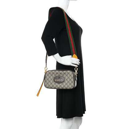 Gucci GG Supreme Monogram Web Neo Vintage Shoulder Bag Beige New Acero Crop 2 of 9