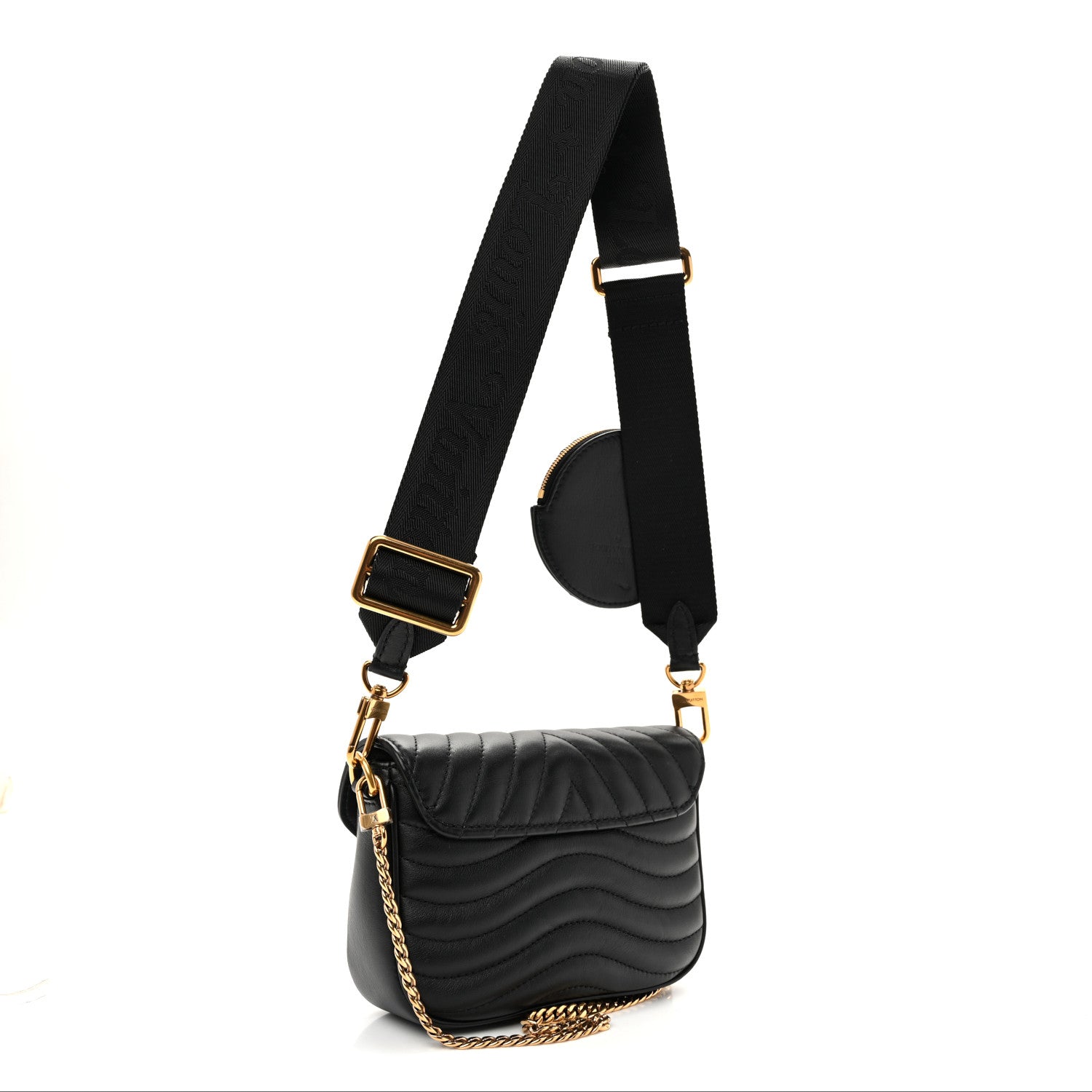 Louis Vuitton Calfskin New Wave Multi Pochette Black 3 of 10