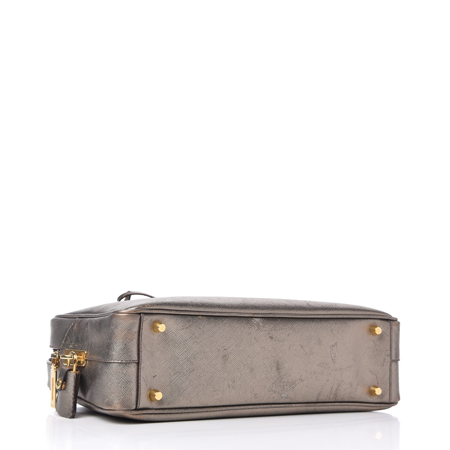 Prada Metallic Saffiano Sport Bauletto Pirite 4 of 10