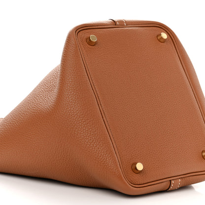 Hermes Taurillon Clemence Picotin Lock 18 PM Gold 9 of 10