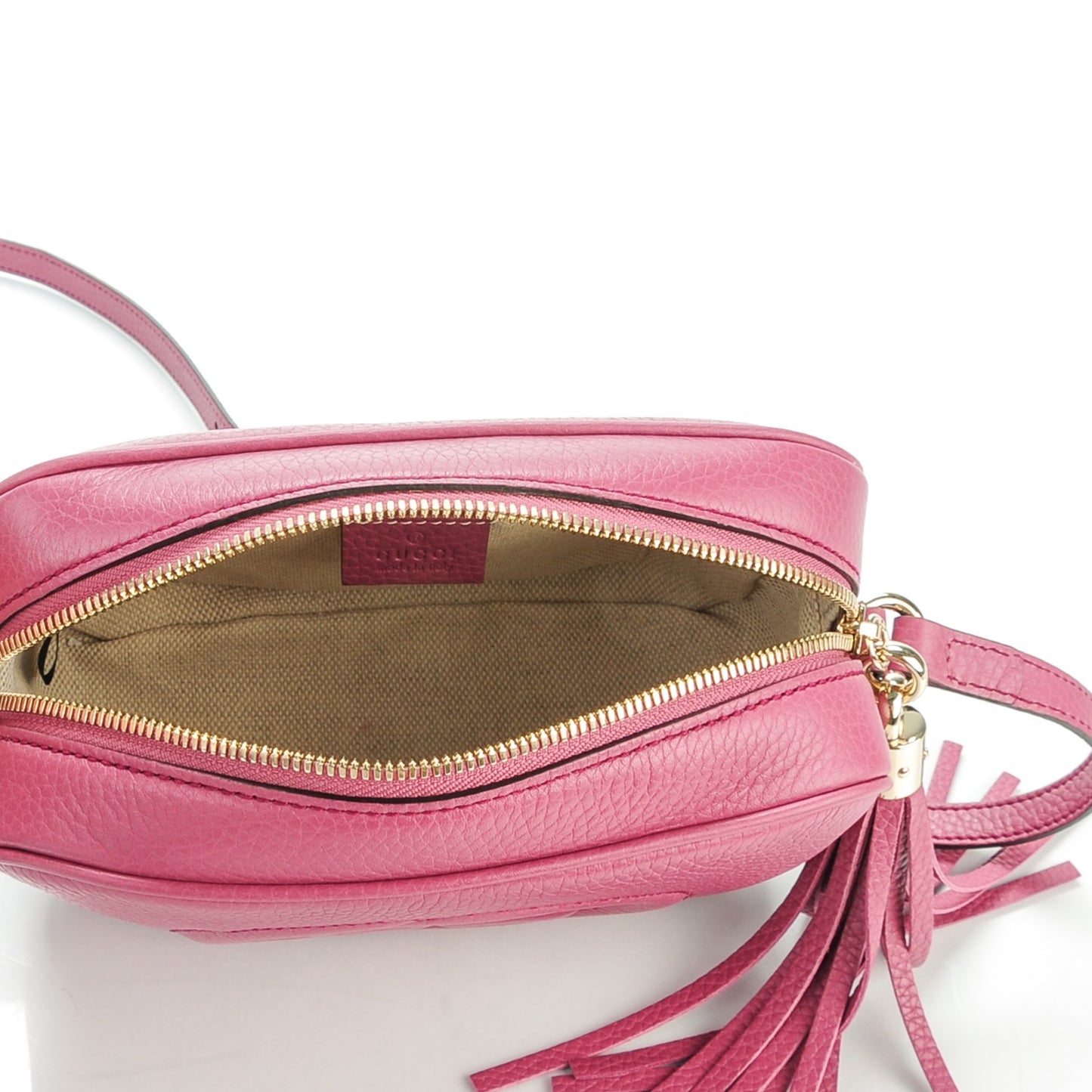 Pebbled Calfskin Small Soho Disco Bag Peonia Flower