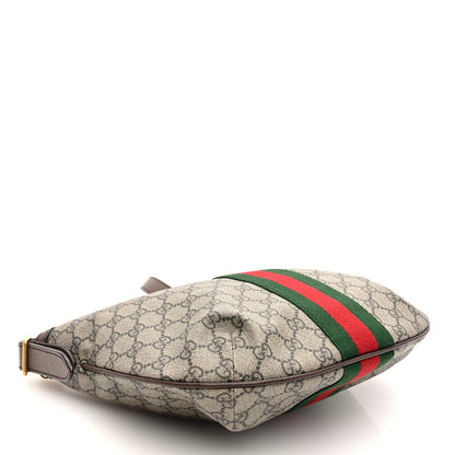 Gucci GG Supreme Monogram Web Small Ophidia Half Moon Hobo Brown 4 of 10