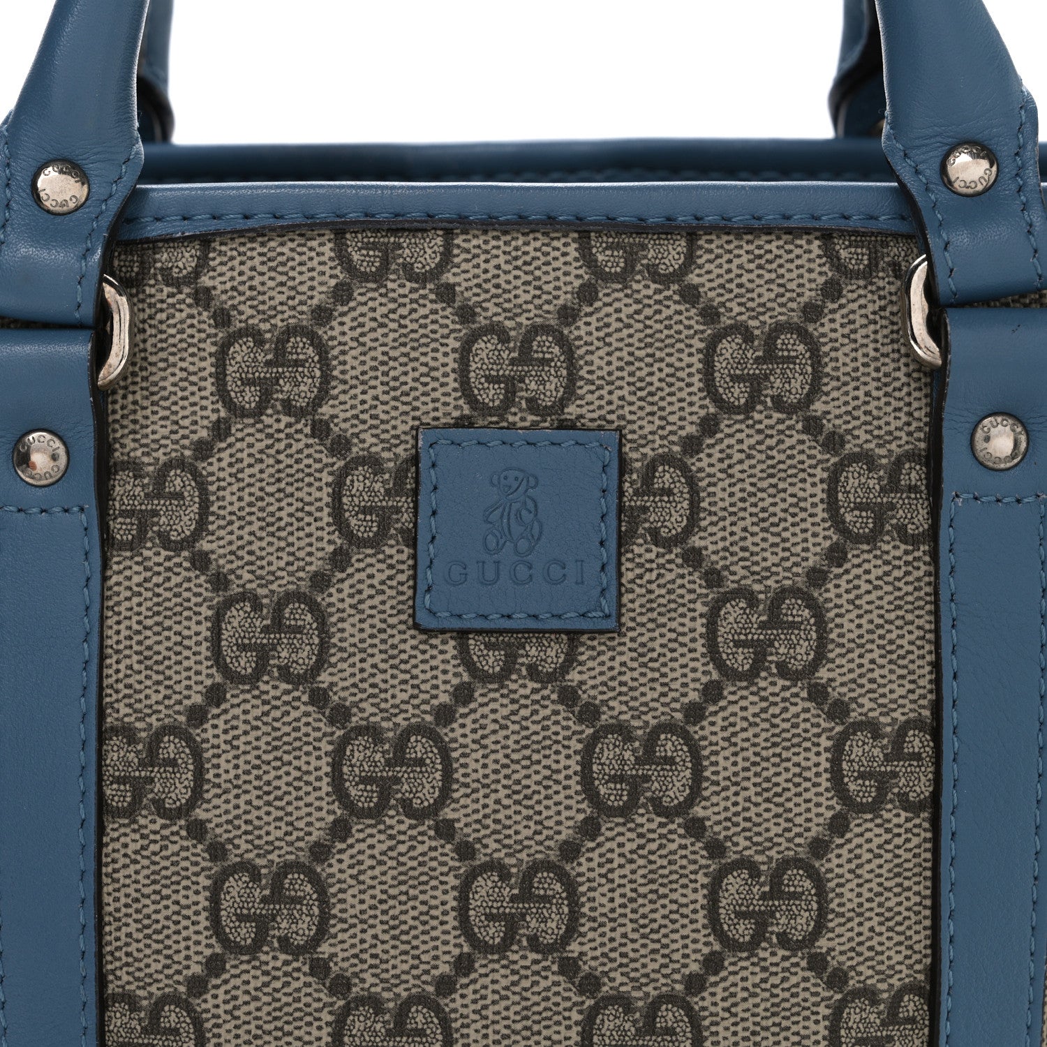 Gucci GG Supreme Monogram Childrens Tote Blue 8 of 11