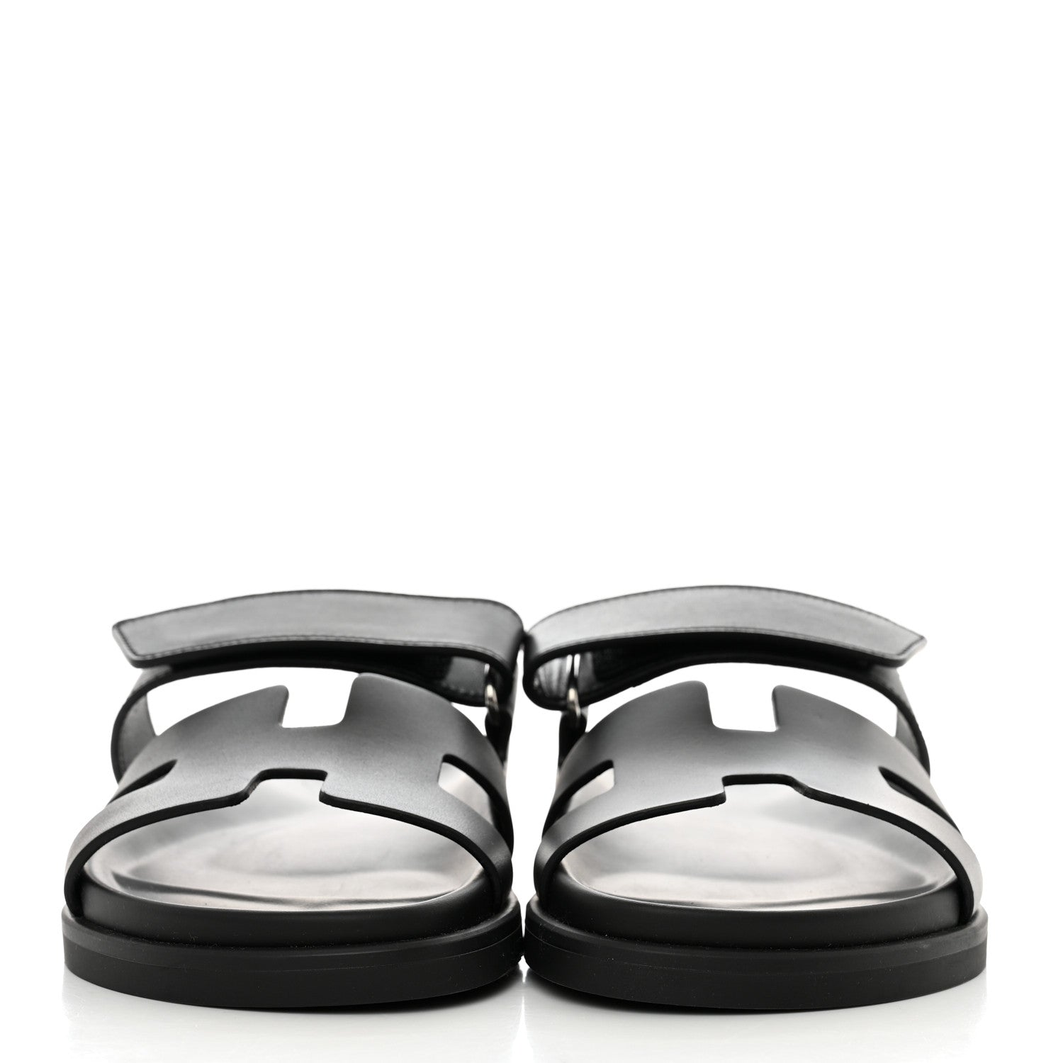 Hermes Calfskin Womens Chypre Sandals 36 Black 2 of 9