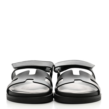 Hermes Calfskin Womens Chypre Sandals 36 Black 2 of 9