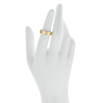 Cartier 18K Yellow Gold 3 Diamond 5.5mm LOVE Ring 50 5.25 2 of 4