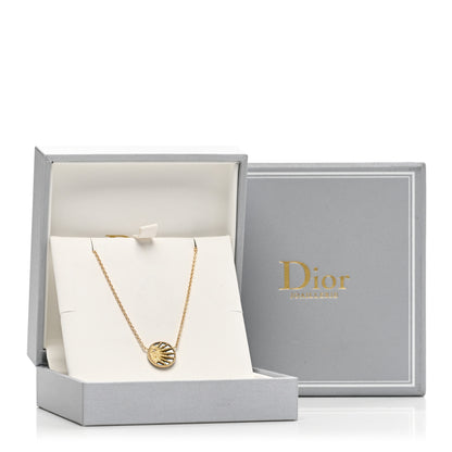 Christian Dior 18K Yellow Gold Diamond Black Onyx Mother of Pearl Rose Celeste Pendant Necklace 7 of 7