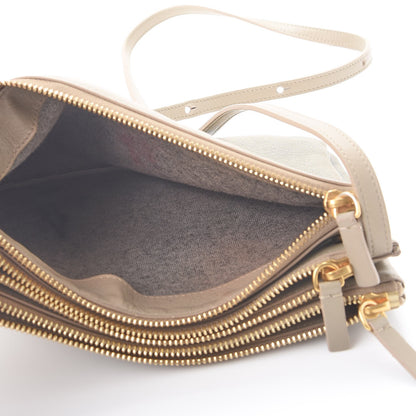 Celine Lambskin Small Trio Crossbody Bag Beige 6 of 12