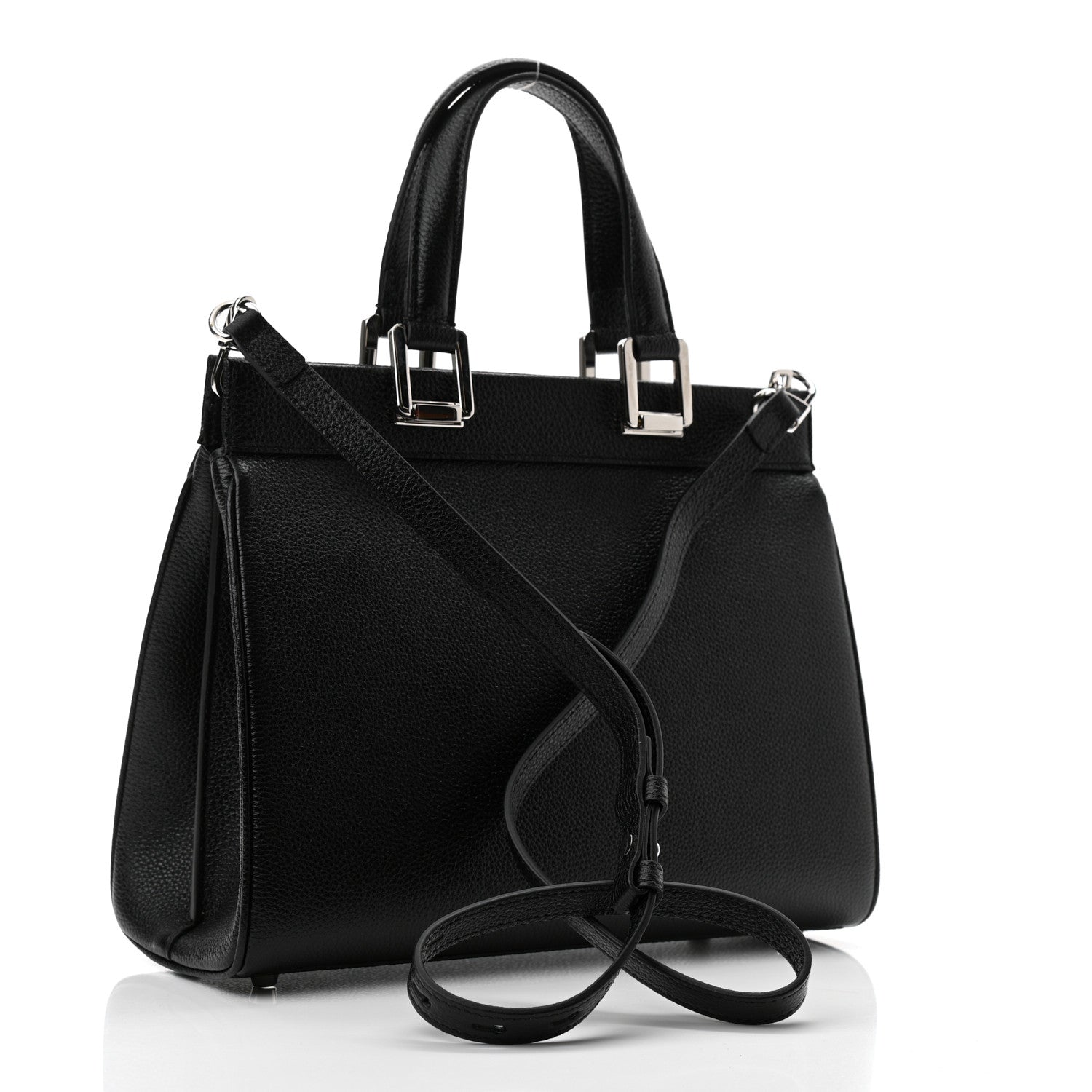 Gucci Grainy Calfskin Small Zumi Top Handle Bag Black 2 of 9