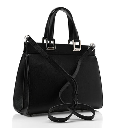 Gucci Grainy Calfskin Small Zumi Top Handle Bag Black 2 of 9