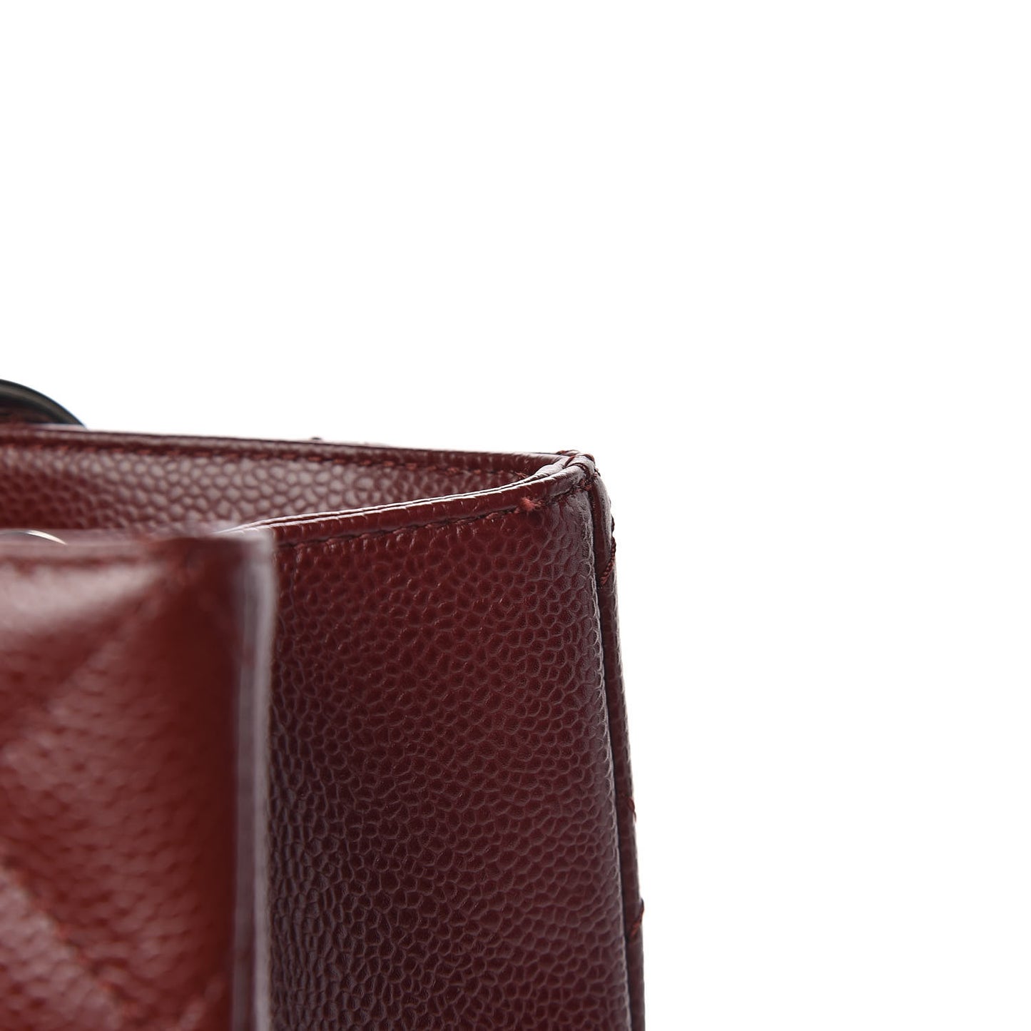 Caviar Quilted Grand Shopping Tote GST Burgundy