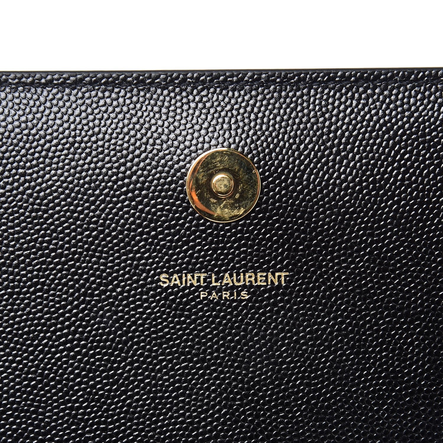Saint Laurent Grain De Poudre Monogram Cassandre Clutch Black 6 of 7
