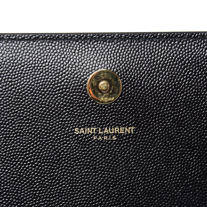 Saint Laurent Grain De Poudre Monogram Cassandre Clutch Black 6 of 7