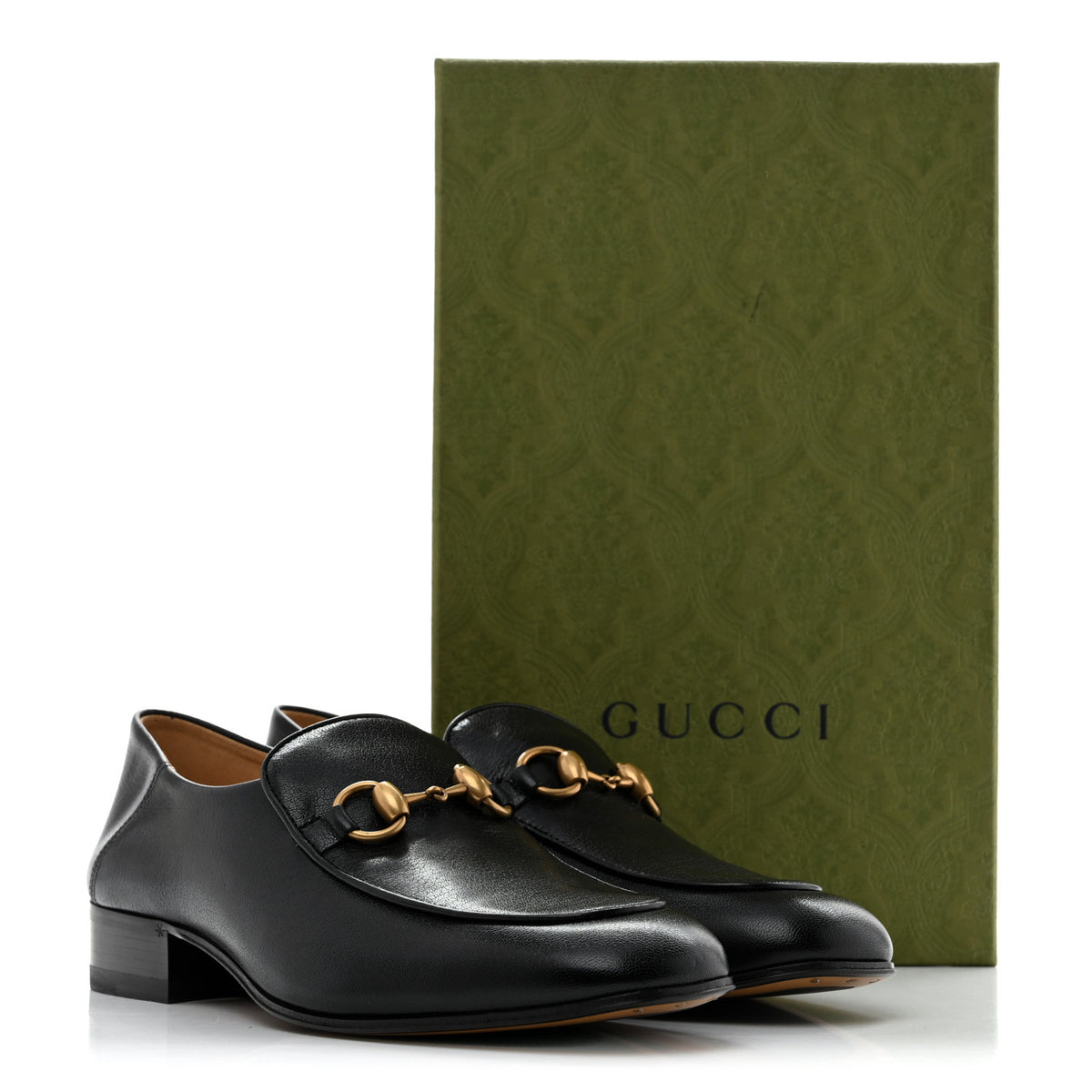Gucci Goatskin Womens Horsebit Mid-Heel Loafers 39.5 Black 11 of 11