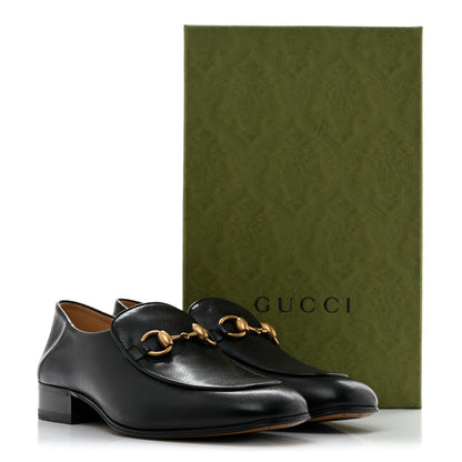 Gucci Goatskin Womens Horsebit Mid-Heel Loafers 39.5 Black 11 of 11