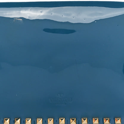 Valentino Garavani Patent Rockstud Wristlet Clutch Blue 7 of 13