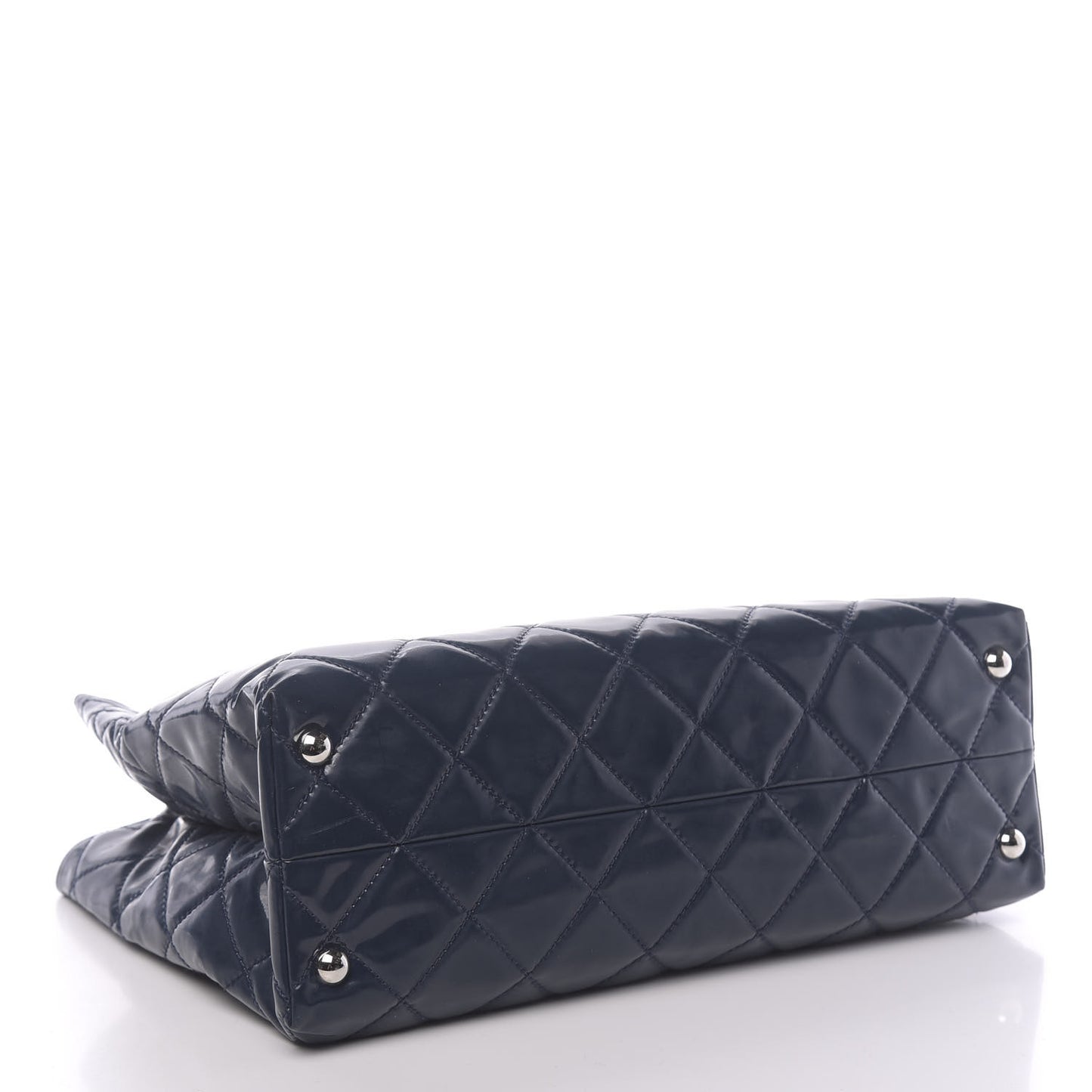 Vinyl Quilted Large In The Business Tote Navy