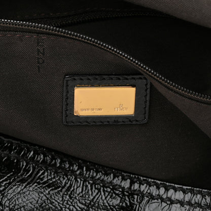 Fendi Vitello Naplak Large Convertible Baguette Black 6 of 14
