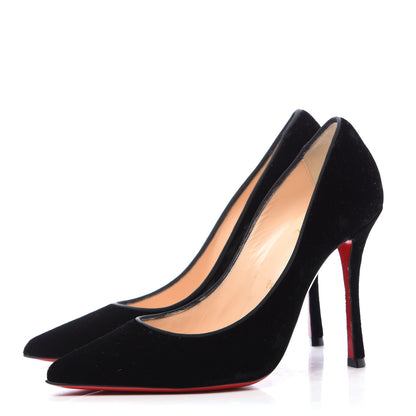 Christian Louboutin Veau Velours Decoltish 100 Pumps 35 Black 3 of 8