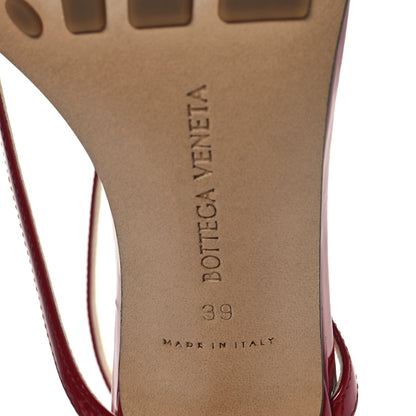 Bottega Veneta Patent Stretch Multi Strap 90mm Sandals 39 Hollyhock 6 of 7
