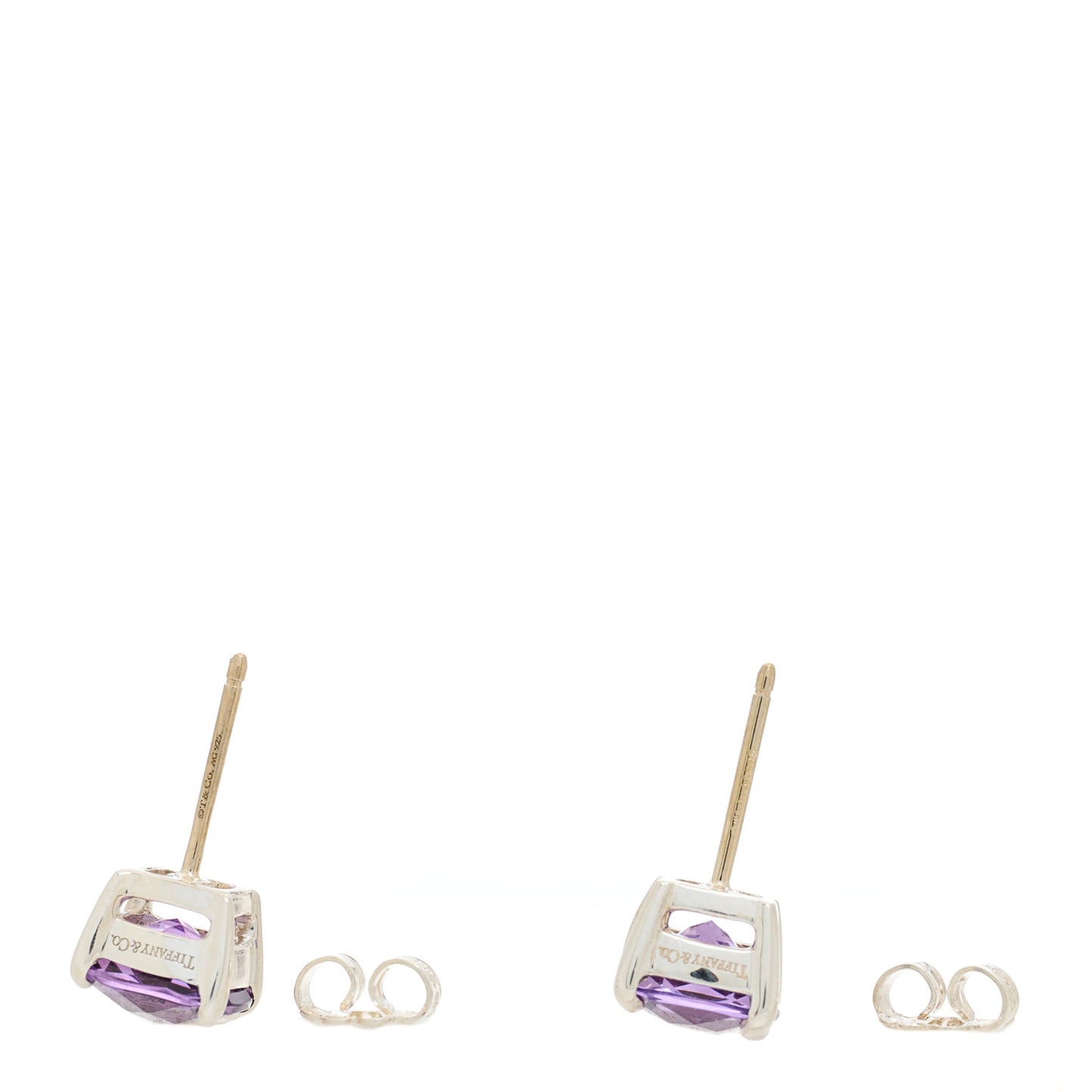 Sterling Silver Amethyst Sparklers Stud Earrings