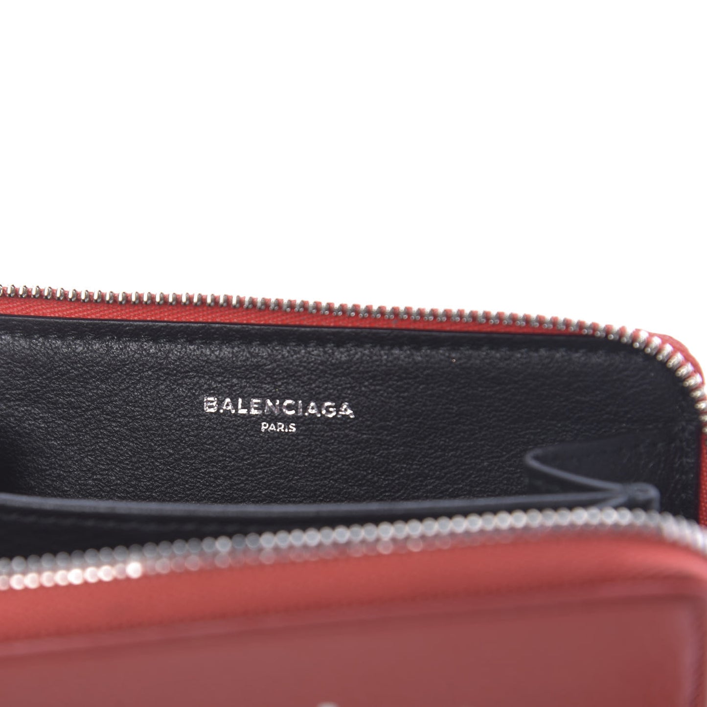 Calfskin Political Campaign Logo Zip Around Card Holder Vivid Red