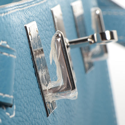 Hermes Taurillon Clemence Jypsiere 28 Blue Jean 7 of 20