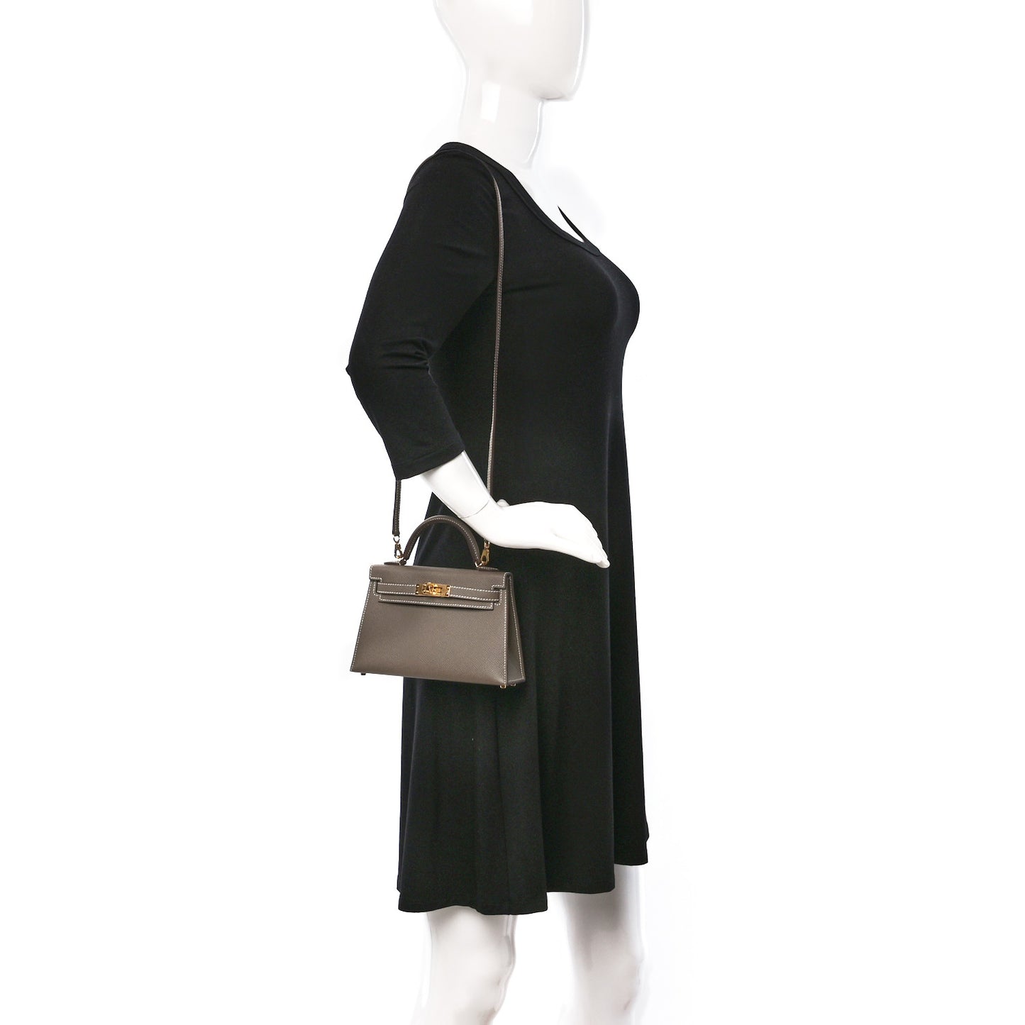 Epsom Mini Kelly Sellier 20 Etoupe