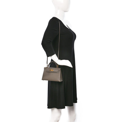 Hermes Epsom Mini Kelly Sellier 20 Etoupe 2 of 10