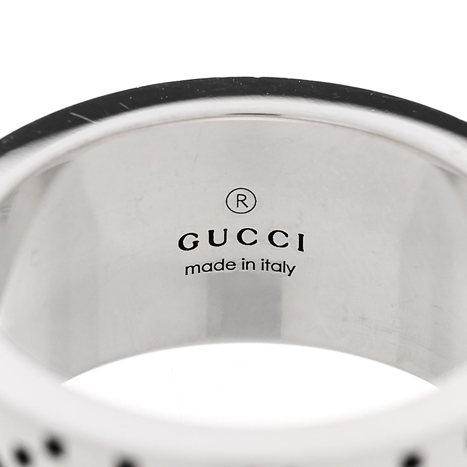 Gucci Sterling Silver GG Bee Band Ring 53 6.25 4 of 6