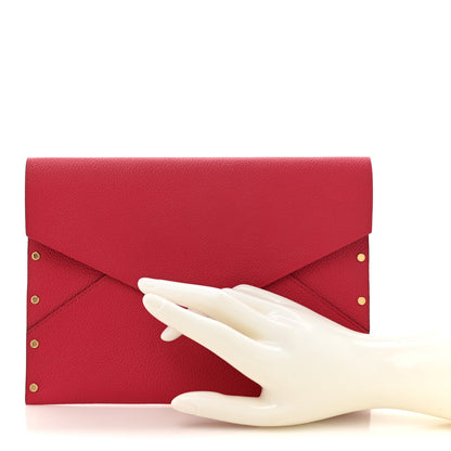 Louis Vuitton Cuir Rivets Enveloppe Fuchsia 2 of 7