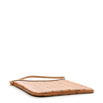 MCM Visetos Liz Shopper Tote Pouch Cognac 3 of 5