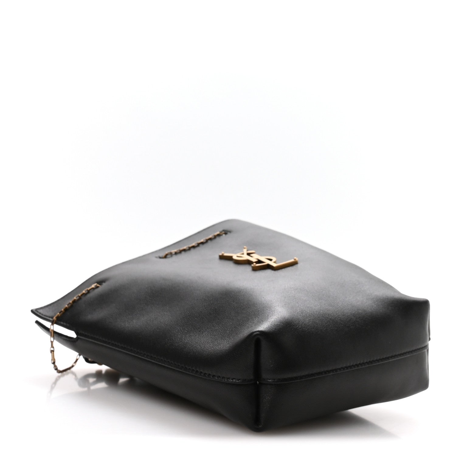 Saint Laurent Lambskin Pochon Shoulder Bag Black 4 of 10