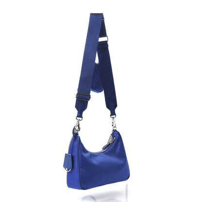 Prada Nylon Re-Edition 2005 Shoulder Bag Indaco 4 of 10