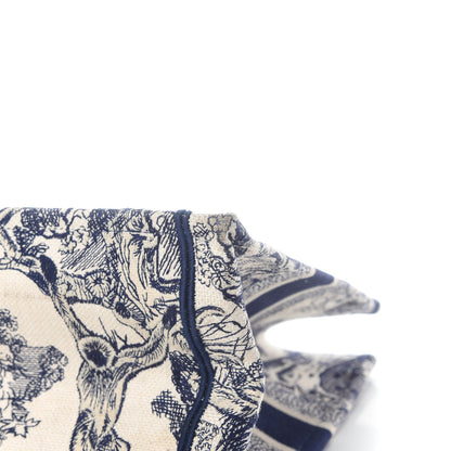 Christian Dior Canvas Embroidered Medium Dioriviera Toile De Jouy Book Tote Blue 7 of 12