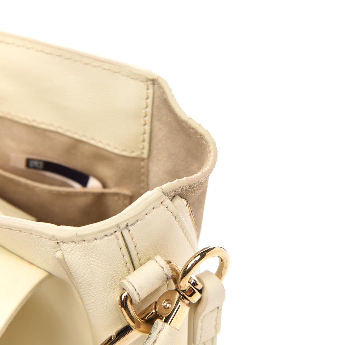Calfskin Quilted Mini Faye Backpack Natural White